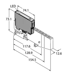 Image of the product BL20-1RS485/422