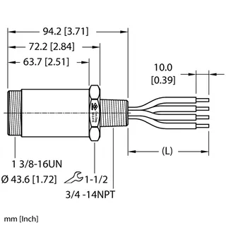 Image of the product P-PWR-GSDF 40 EX-2M/14.75/NPT