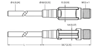 Image of the product TTM150C-206A-CF-LI6-H1140-L150-50/150°C