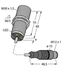 Image of the product BI10U-MT30-AD4X-0.3-RS4.23/XOR