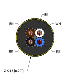 Image of the product BLK,TPE,4X22,ARAMID,AWM