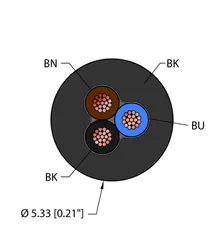 Image of the product BLK,TPE,3X20,AWM