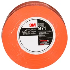 3M 7100260043 Durable Floor Marking Tape 971, Orange, 3 in x 36 yd, 17 mil, 4 Rolls/Case, Individually Wrapped Conveniently Packaged — General Accessories