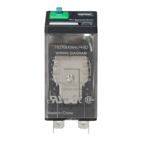 Schneider Electric 782XBXM4L-48D Power relay, SE Relays, 15A, DPDT, 48 VDC, cover with locking push button and LED — Akcesoria ogólne