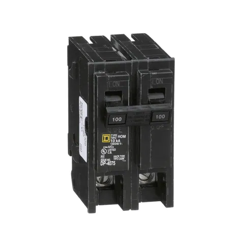 Schneider Electric HOM2100 Mini circuit breaker, Homeline, 100A, 2 pole, 120/240VAC, 10kA AIR, standard type, plug in, UL — Accessori generali