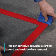 3M 7100260624 Durable Floor Marking Tape 971, Red, 3 in x 36 yd, 17 mil, 4 Rolls/Case, Individually Wrapped Conveniently Packaged — General Accessories