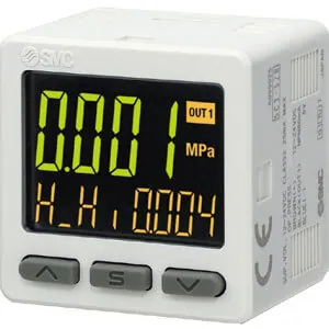 SMC ZSE20F-N-01-L ZSE20(F), Digital Pressure Switch, 3-Screen/3-Color Display, Compound and Vacuum Pressure, ZSE20F-N-01-L — Pressure & Flow Measurement