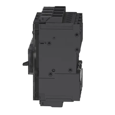 Schneider Electric BDL46015LU Circuit breaker, PowerPacT B, 15A, 4 pole, 600Y/347VAC, 14kA, lugs, thermal magnetic, 80%, control wire ON end — PLCs