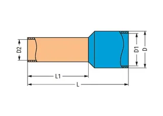 Wago 216-263 Ferrule; Sleeve for 1 mm² / AWG 18; insulated; electro-tin plated; electrolytic copper; gastight crimped; acc. to DIN 46228, Part 4/09.90; red — Cavi e fili industriali