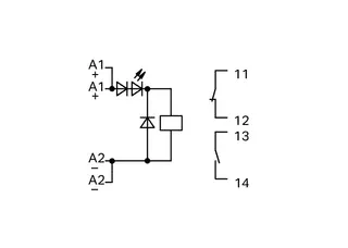 Wago 286-320 Relay module; Nominal input voltage: 24 VDC; 1 break and 1 make contact; Limiting continuous current: 6 A; Red status indicator; Module width: 20 mm; gray — Contactors & Relays