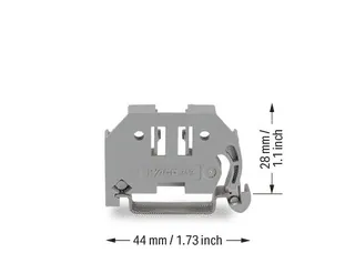 Wago 249-116 Screwless end stop; 6 mm wide; for DIN-rail 35 x 15 and 35 x 7.5; gray — Reihenklemmen / Klemmleisten