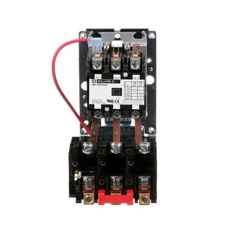 Schneider Electric 8911DPSO43V09 NEMA starter, Definite Purpose, 40A, 25HP at 600VAC, 3 phase, 3 pole, melting alloy, 208V to 240VAC coil, open — Accesorios generales