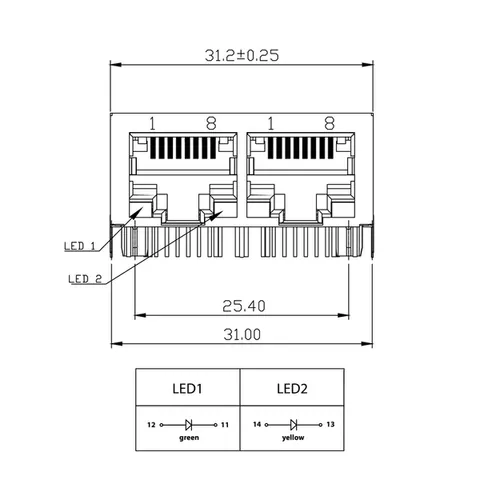 Weidmuller 2551900000 RJ45M R12D 3.2N4G/Y RL — General Accessories
