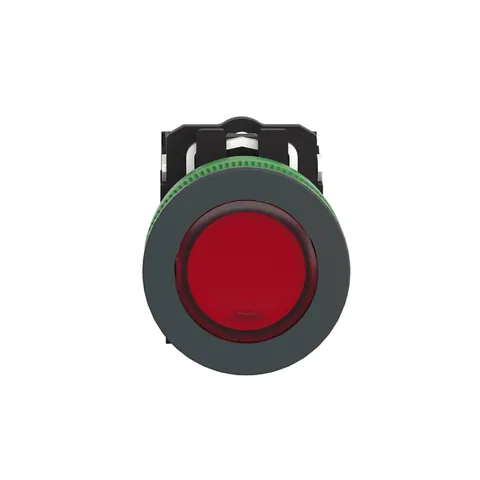 Schneider Electric XB5FW34M5 Illuminated Push Button, Harmony Series, Antimicrobial Plastic, Red, 30mm, Universal LED — Switches & Modular Apparatus