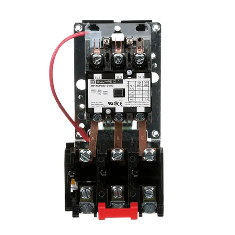Schneider Electric 8911DPSO13V02 NEMA starter, Definite Purpose, 20A, 7.5HP at 600VAC, 3 phase, 3 pole, melting alloy, 120VAC coil, open — Accesorios generales
