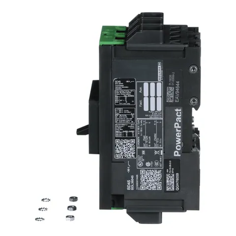 Schneider Electric BDL36045 Circuit breaker, PowerPacT B, 45A, 3 pole, 600Y/347VAC, 14kA, lugs, thermal magnetic, 80% — General Accessories