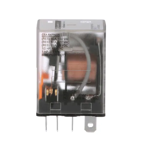 Schneider Electric 8501RS42P14V14 Plug in relay, Type R, miniature, 1 HP at 277 VAC, 15A resistive at 120 VAC, 8 blade, DPDT, 2 NO, 2 NC, 24 VAC coil — General Accessories
