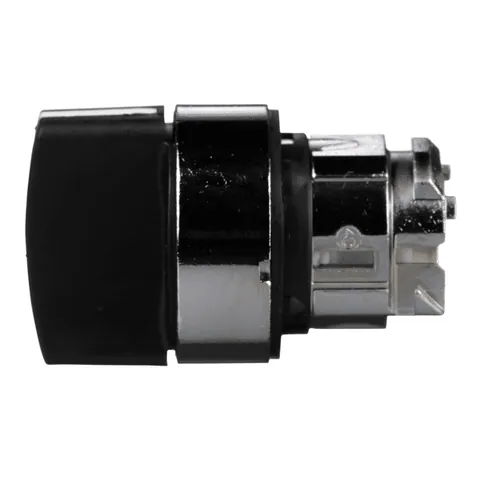 Schneider Electric ZB4BD3 Harmony, 22mm Push Button, selector switch operating head, 3 position, maintained, black, unmarked — Interruptores y aparamenta modular