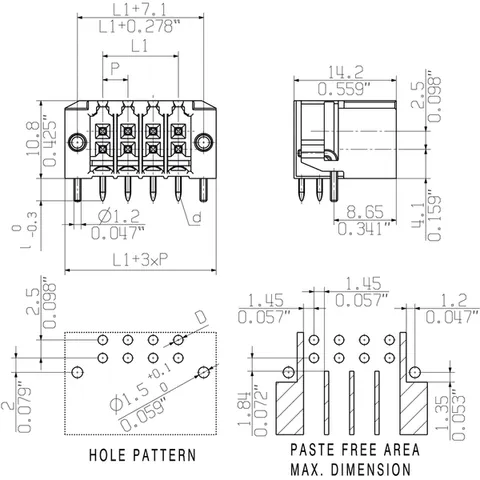 Weidmuller 1289940000 3.50 mm PCB Plug-in Connector, Male Header, 20 Poles, 90° — Accessori generali
