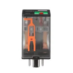 Schneider Electric 750XBXRM4L-12A General purpose relay, SE Relays, 750R, DPDT, 10A, 12 VAC, octal terminal 8 pins, clear cover with LED, lock push button — Akcesoria ogólne