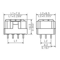 Weidmuller 1441300000 PCB Plug-In Connector RSV1,6 LB6 GR 3,2 SN — Accessori generali
