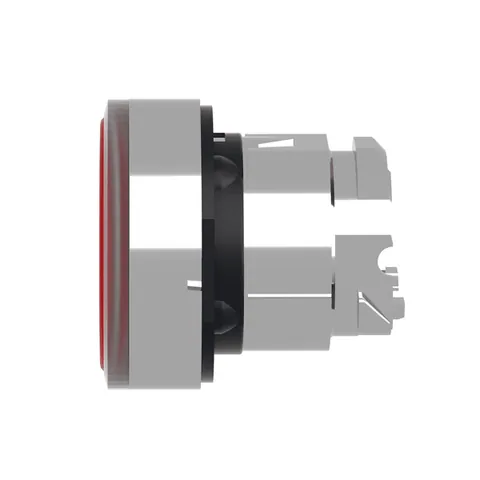 Schneider Electric ZB4BW34 Head for illuminated push button, Harmony XB4, metal, flush, red, 22mm, spring return, plain lens for BA9s bulb — Switches & Modular Apparatus