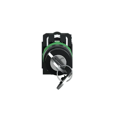 Schneider Electric XB5AG21 Harmony XB5 Key Switch Selector, 2 Positions, Stay Put Mechanism, 22mm Diameter — Switches & Modular Apparatus