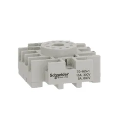 Schneider Electric 70-465-1 Socket, SE Relays general purpose relay accessory, 3PDT, 15/5A, 300/600V, 11 pins, screw clamp terminal, 750/750H series — Akcesoria ogólne