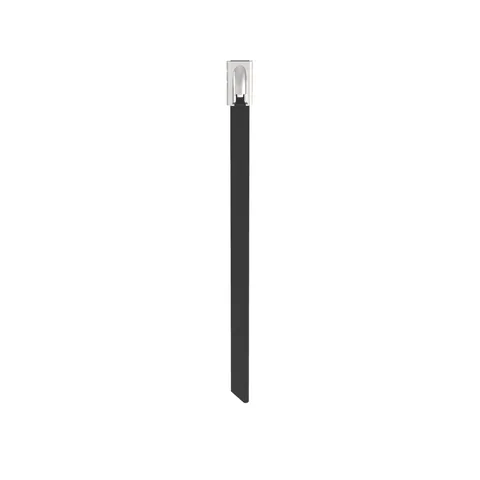 Panduit MLTFC4S-CP316 Pan-Steel® MLTFC4S-CP316 Cable Tie, PET Coated SS 316, Black, Standard, 4" Dia. — Connectors & Plugs