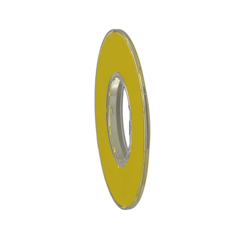 Schneider Electric ZBY9121 Legend holder 60mm for emergency stop switching off push button, Harmony XB4, plastic, yellow, unmarked — General Accessories