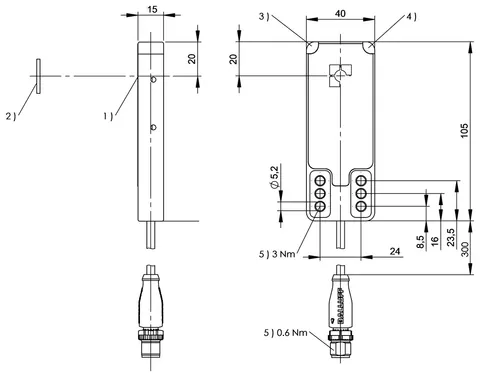Balluff BIS0133 Cubic Readers for HF (13.56 MHz) for connection to Evaluation Unit BIS... — General Accessories