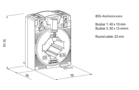 Wago 855-405/750-501 Plug-in current transformer; 750 A / 5 A — Allgemeines Zubehör