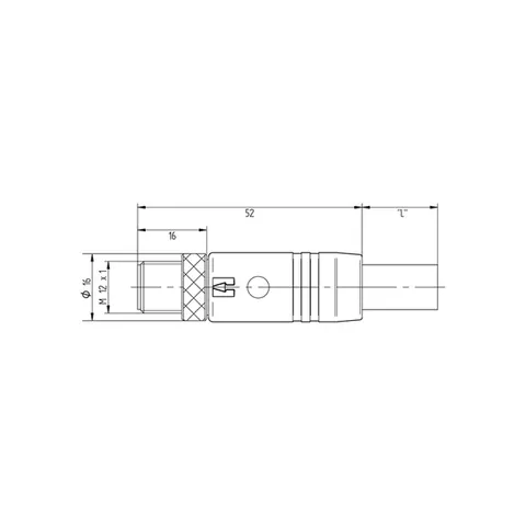 Weidmuller 2455210500 M12 Power Cable SAIL-M12G-K-5.0P — Industrial Cables & Wires