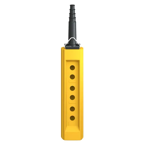 Schneider Electric XACB06 Empty Pendant Control Station, Harmony Series, Yellow, 6 Cut Outs — Controllers & Regulators