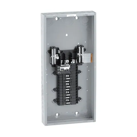 Schneider Electric QO327M100 Load Center, 3 Phase, 27 Spaces, 27 Circuits, 100A Convertible Main Breaker, NEMA 1, UL — Control & HMI