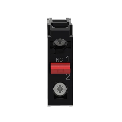 Schneider Electric ZENL1121 Harmony, 22mm Push Button, contact block, panel mount, 1 NC, screw clamp terminal — Power Supplies & Controllers