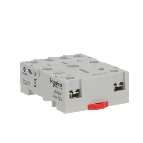 Schneider Electric 70-725-1 Socket, SE Relays, 30A, 6 pins, screw connectors, separate contact, for 725 power relay — Akcesoria ogólne