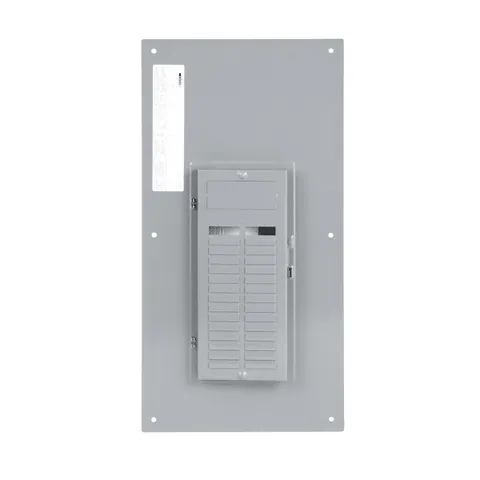 Schneider Electric QOC30UF Replacement cover for 30 space load center, flush, gray — General Accessories