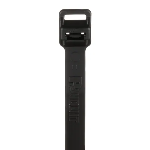 Panduit PLT12EH-C0 Heavy Duty Cable Tie, Black, UV Resistant PA6.6, 40.1" Length, 250lb, PK100 — Connectors & Plugs