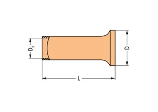 Wago 216-143 Ferrule; Sleeve for 1 mm² / AWG 18; uninsulated; electro-tin plated; electrolytic copper; gastight crimped; acc. to DIN 46228, Part 1/08.92 — Cables e hilos industriales