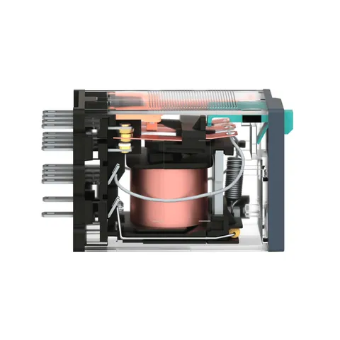 Schneider Electric RXM4AB2BD miniature plug in relay, Harmony Electromechanical Relays, 6A, 4CO, with LED, lockable test but to n, 24V DC — Contactors & Relays