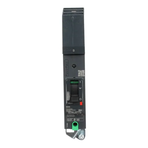 Schneider Electric BDA160203 Circuit breaker, PowerPacT B, 20A, 1 pole, 600Y/347VAC, 14kA, I-Line, thermal magnetic, 80%, B — Accesorios generales