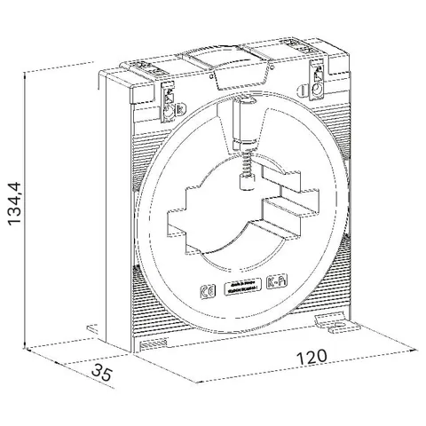 Wago 855-801/1000-1001 Plug-in current transformer; 1000 A / 1 A — Allgemeines Zubehör