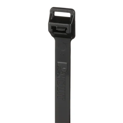Panduit PLT5EH-Q0 UV Resistant Black Cable Tie, Extra Heavy Duty, 20.1" Length, 250lb Capacity — Conectores y enchufes
