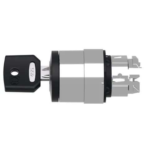 Schneider Electric ZB4BG05 Key switch selector head, Harmony XB4, metal, black, 22mm, key 455, 3 positions, spring return from right to center, key withdrawal left and center — Allgemeines Zubehör