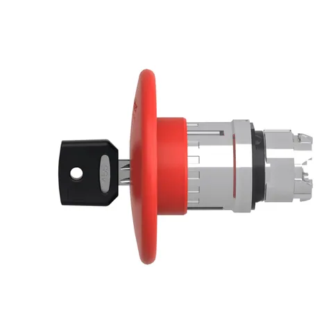 Schneider Electric ZB4BS964 Emergency stop head, Harmony XB4, switching off, metal, red mushroom 60mm, 22mm, trigger latching key release — Allgemeines Zubehör