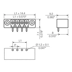 Weidmuller 1037370000 PCB Plug-in Connector Male Header 3.81 mm 6 Poles 270° 1.5 mm — Accessori generali