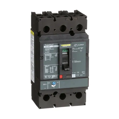 Schneider Electric JGL36225 Circuit breaker, PowerPacT J, 225A, 3 pole, 600VAC, 18kA, lugs, thermal magnetic, 80% — Accessori generali