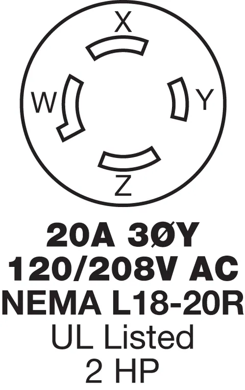 Hubbell HBL2753 Insulgrip Connector L18-30R — General Accessories