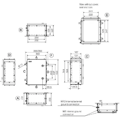 Weidmuller 1200270000 Terminal Box - Quarter Lock, Empty Enclosure, KTB QL 403020 S4E0 — Accessori generali
